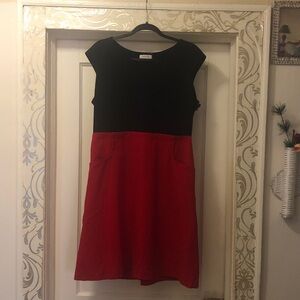 Calvin Klein Black and Red Dress